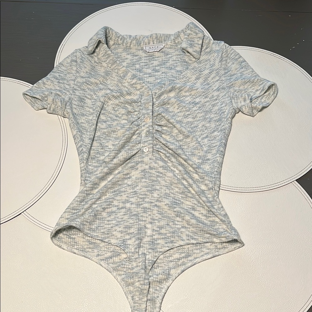 Sage Heathered Bodysuit